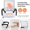 thumbnail image 6 of BestOffice Mesh Swivel Office Desk Chair, White, 6 of 7