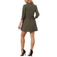 thumbnail image 3 of INSPIRE CHIC Women's Shirt Dress 3/4 Sleeve Button Down Mini Dresses M Dark Brown, 3 of 6