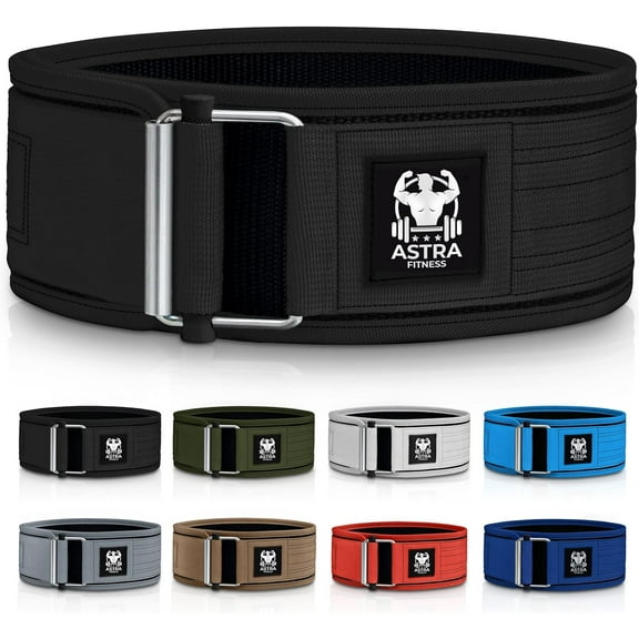 Weight Lifting Belt - Auto Locking Gym Belt - Adjustable Nylon Gym Workout Belt for Men and Women - Deadlift Training Belt, Weight Belt and Squat Belt (X-Large, Azure Blue)