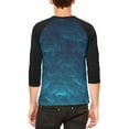 thumbnail image 2 of Pisces Constellation Abstract Water Mens Raglan T Shirt White-Black MD, 2 of 2