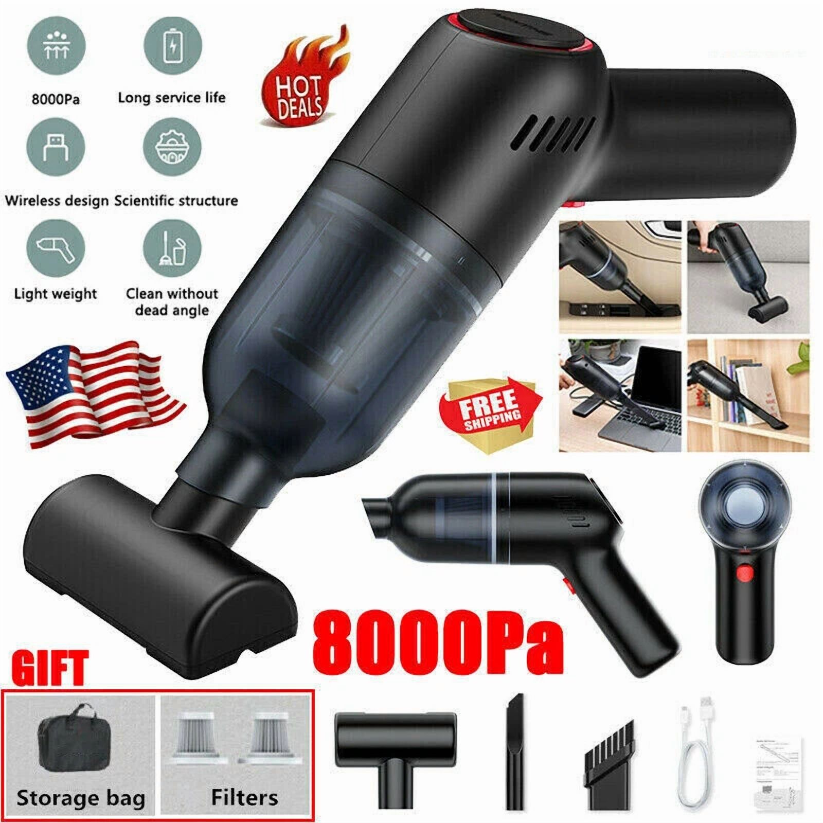 CIRCLE- Mini Handheld Car Vacuum Cleaner Cordless W/Brushless Motor Keyboard Air Duster