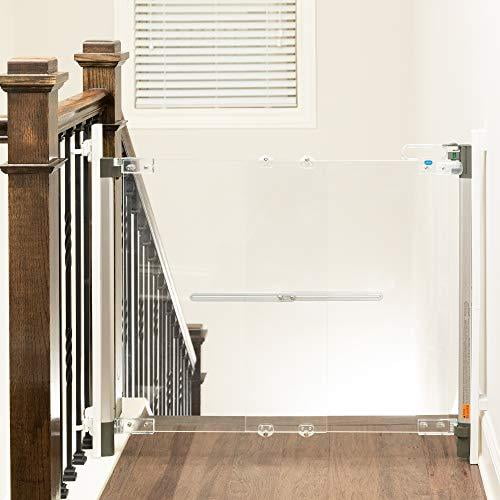 QDOS CRYSTAL BABY SAFETY GATE - Meets Tougher European Standards - Modern Design and Unparalleled Safety - Beauty & Safety Together at Last - FastMount Rails for Simple Installation |