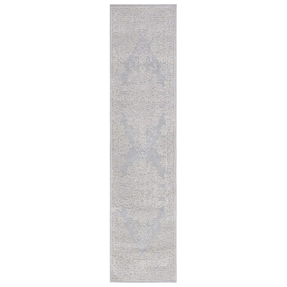 SAFAVIEH Vogue Darina Medallion Runner Rug, Grey/Light Grey, 2' x 8'
