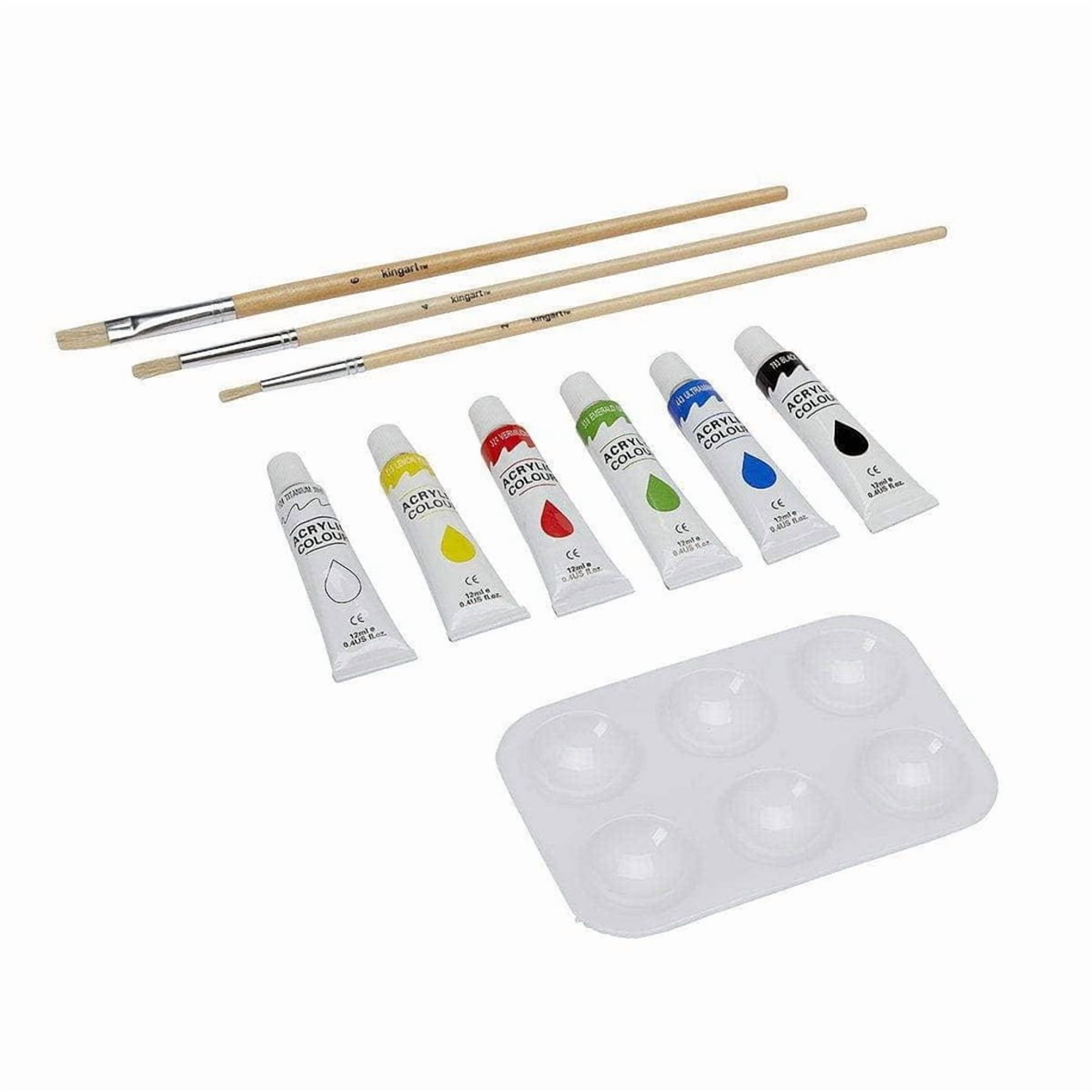 KINGART 15-Piece Acrylic Painting Set with Mini Easel photo 4