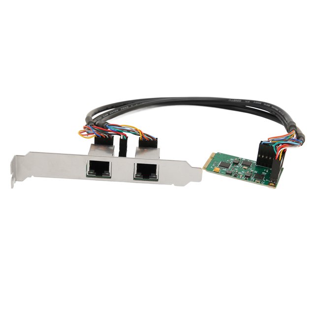 Mini tarjeta PCIE Gigabit Ethernet 10 100 1000 Mbps Interfaz RJ45 sin unidad Tarjeta de Internet Gigabit con chip RTL8111H de 2 puertos para PC