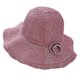 thumbnail image 1 of Sombrero de pescador con borde ondulado para mujer, gorro de pescador con borde ondulado de 56-58cm de circunferencia, gorro de sol hueco de punto con flores, gorro de lavabo plegable y transpirable, 1 of 5