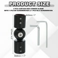 thumbnail image 2 of Conector de Varilla de Cortina de Esquina Uxcell, 2 Pcs Conector de Varilla de Cortina Ajustable para Varilla de 1", Negro, 2 of 7