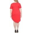 thumbnail image 3 of White Mark Maternity V-Neck Folded Sleeves Knee-Length Dress with Pockets, Women's, S-3X, 3 of 5
