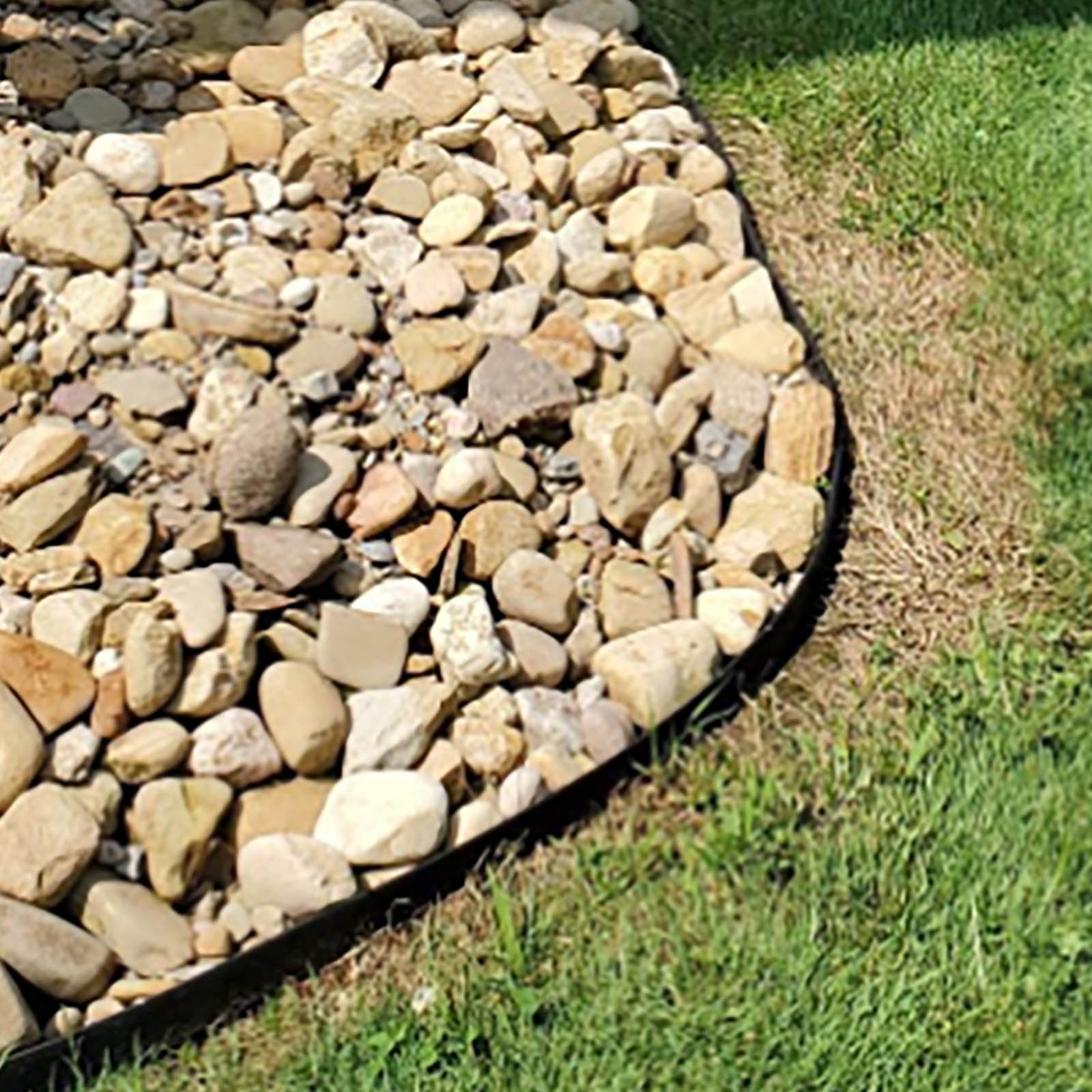 Landscape Edging, 33FT Flexible Plastic Garden Border Edging with Stakes, No Dig Lawn Edging Roll,Fence for Flower Beds,Yard,Pathway, Paver Borders,Easy Tool-Free Installation,Durable Outdoor Design