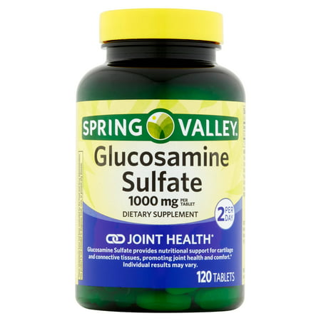 Spring Valley Glucosamine Sulfate Compléments alimentaires Comprimés, 1000mg, 120 count