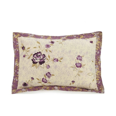 Better Homes & Gardens Purple Blossoms Standard Sham Pair