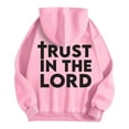 thumbnail image 3 of SIYUDAN Hoodies For Women Trust in the Lord Hoodies Letter Print Sweatshirt Oversized Womens Pullover Fall Womens Clothes Streetwear Clothes, 3 of 4