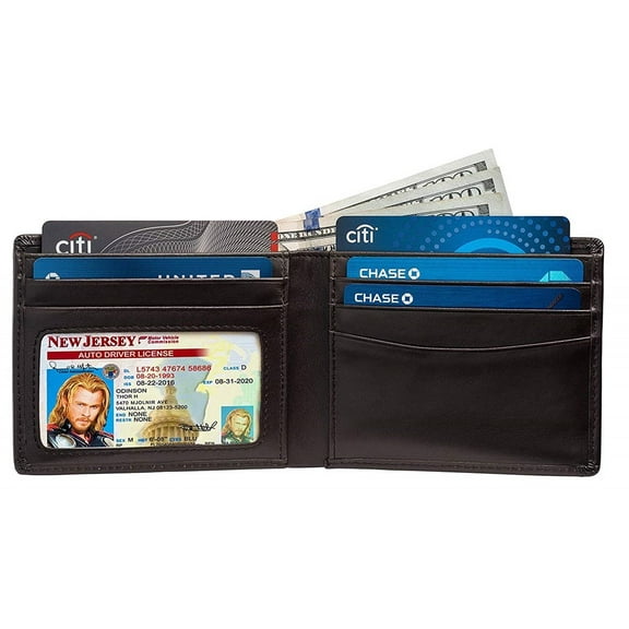 Slim Bifold RFID Bloking Wallet For Men Genuine Leather Packed In Stylish Gift Box