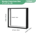 thumbnail image 3 of 2-Pack Dried Flower Frame, 8 x 8 Inch Double Acrylic Wooden Dried Flower Photo Floating Frame [Black], 3 of 7