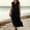 Black, variant on Linen Dress Womens Beach Dress 2026 Summer Solid Color Lapel Button Down Flowy Breathable Loose Fit Sun Dresses Women for Lounge and Relax
