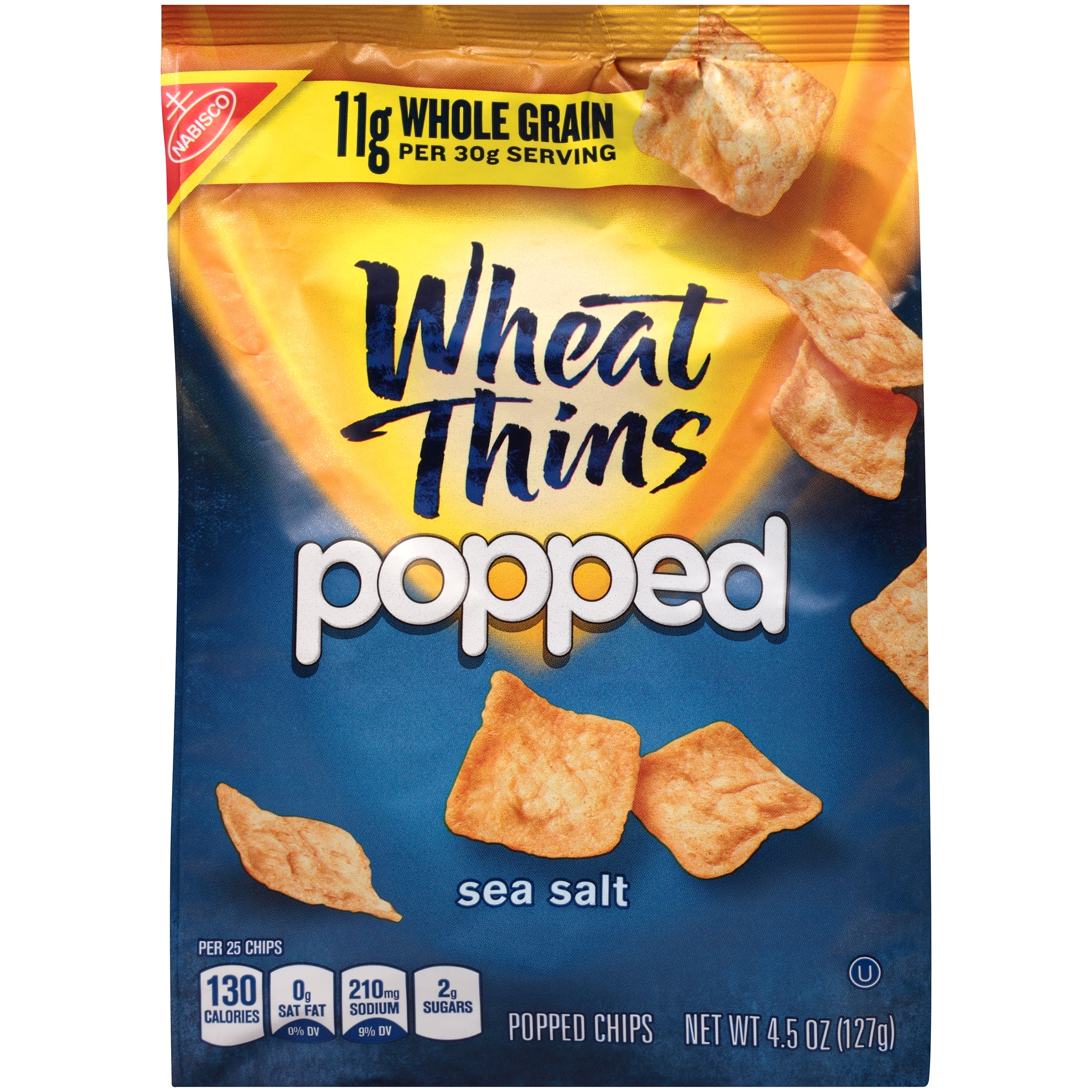 Nabisco Wheat Thins Sea Salt Popped Chips 4.5 oz. Bag