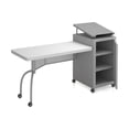 thumbnail image 3 of Oklahoma Sound® Edupod Teacher's Desk & Lectern Combo, Grey Hammer Tone, 3 of 4