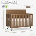 thumbnail image 2 of Evolur Stilnovo Mid Century 4-in-1 Convertible Crib, 2 of 9