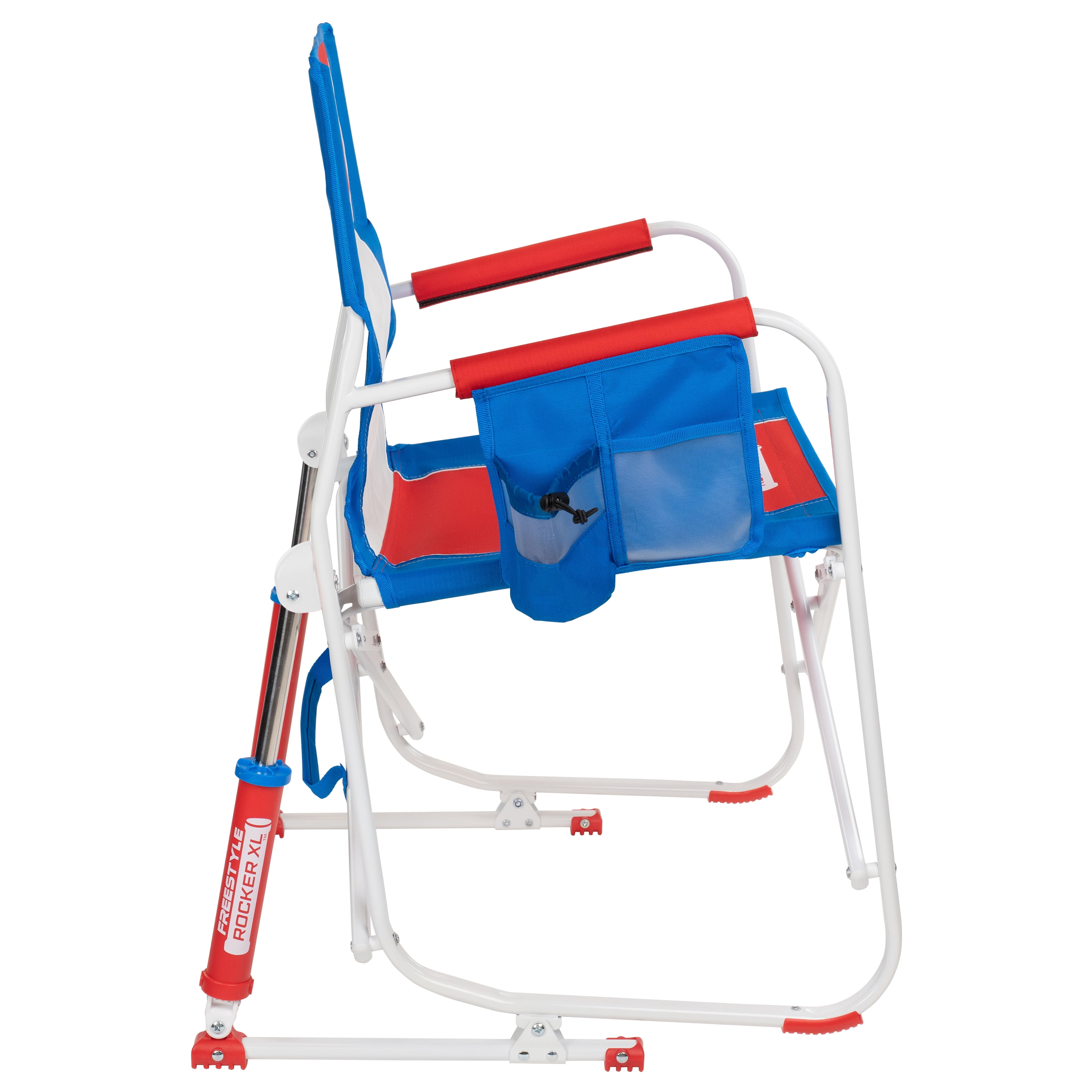 GCI Outdoor Freestyle Rocker XL Oversized Foldable Rocking Camp Chair, Patriotic