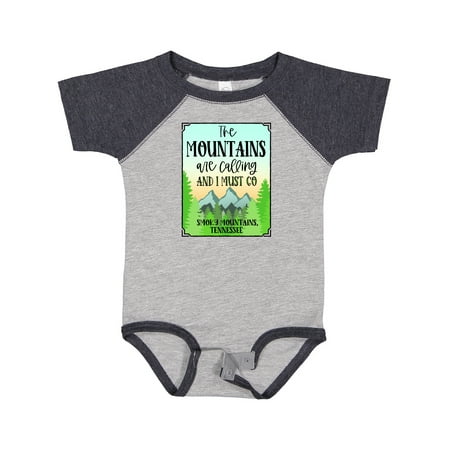 

Inktastic The Mountains Are Calling- Smoky Mountain Tennessee Gift Baby Boy or Baby Girl Bodysuit