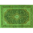 thumbnail image 1 of Ahgly Company Indoor Rectangle Medallion Green Traditional Area Rugs, 6' x 9', 1 of 1