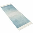 thumbnail image 2 of Blue Ombre Hallway Runner Rug 2x6ft, Modern Abstract Art Aesthetics Washable Woven Living Room Bedroom Kitchen Bathrom Carpet with Tassels, Non-Shedding Indoor Outdoor Throw Door Mat for Entryway, 2 of 5