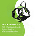 thumbnail image 5 of No Pull Dog Harness - M Size | Reflective Nylon Adjustable Grey Harness for Pet | GOLDENROW, 5 of 7