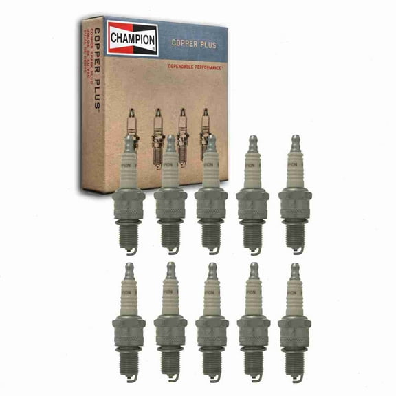 10 pc Champion 332 Copper Plus Spark Plugs for 4038 7992 8010 9009 AG091 AGS12 AGS12C BPR6EKN BPR7E BPR7ES BPR7ES11 BUR7EA11 BUR7EB11 F7RTC F7RTJC F7TC F7TJC R41CXLS R41XLS RN7YC W24EPRU WR5DC WR5DP