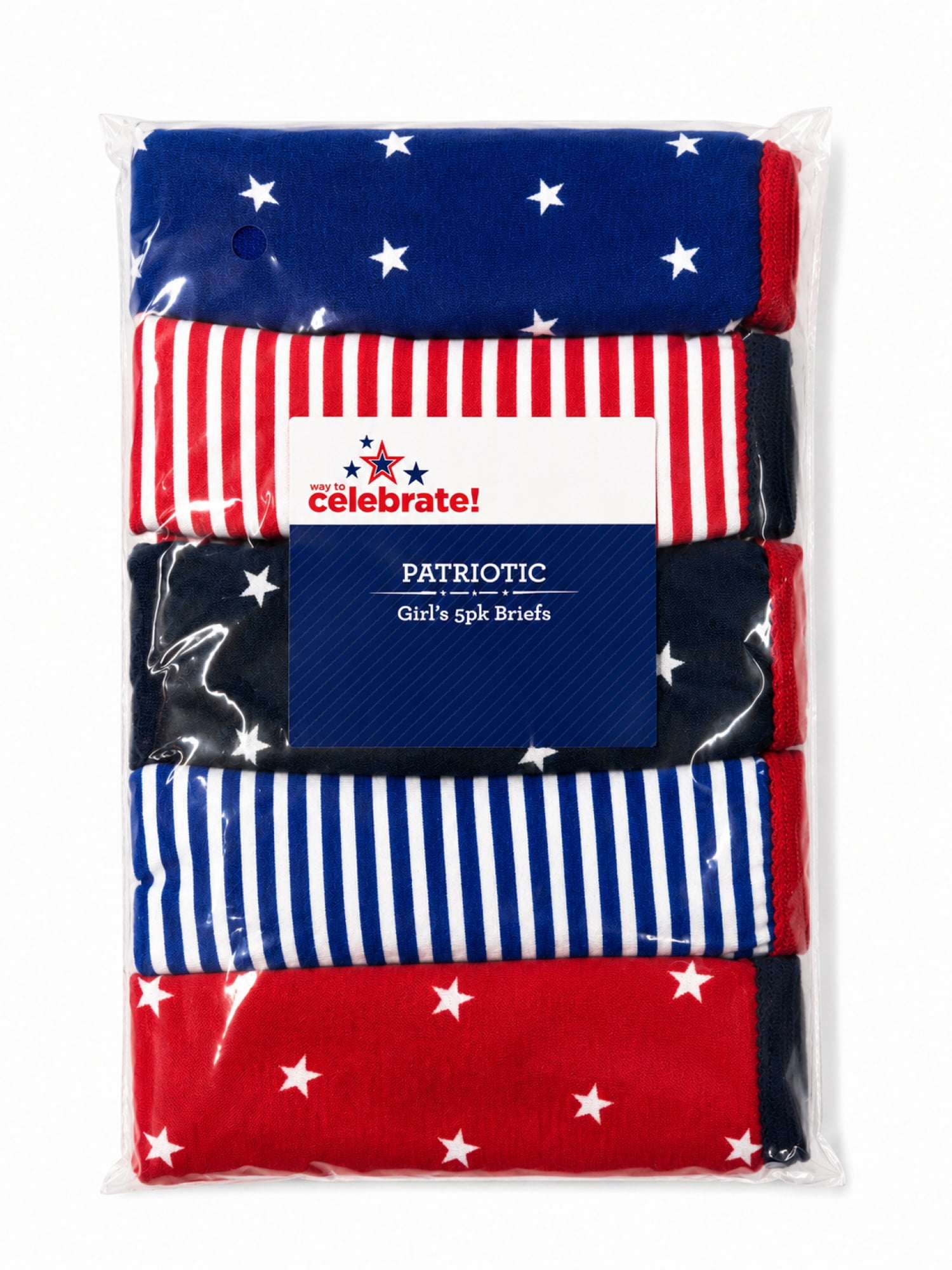 Ways to Celebrate Girls 4th of July Briefs, 5-Pack