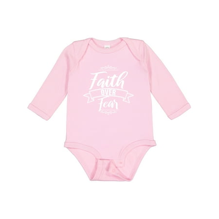 

Inktastic Cancer Awareness Faith Over Fear Boys or Girls Long Sleeve Baby Bodysuit