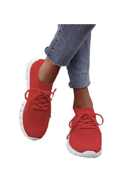 Womens Athletic Shoes in Womens Sneakers | Red 