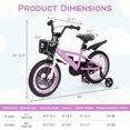 thumbnail image 3 of Gymax 16'' Kid's Bike for 4-7 w/ Height-Adjustable Handlebar & Saddle Handbrake, 3 of 10