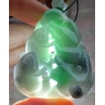 thumbnail image 4 of Certified Green Burma 100% Natural A Jade jadeite Pendant Fish Lotus Leaf Ruyi Necklace 639639 TN, 4 of 9