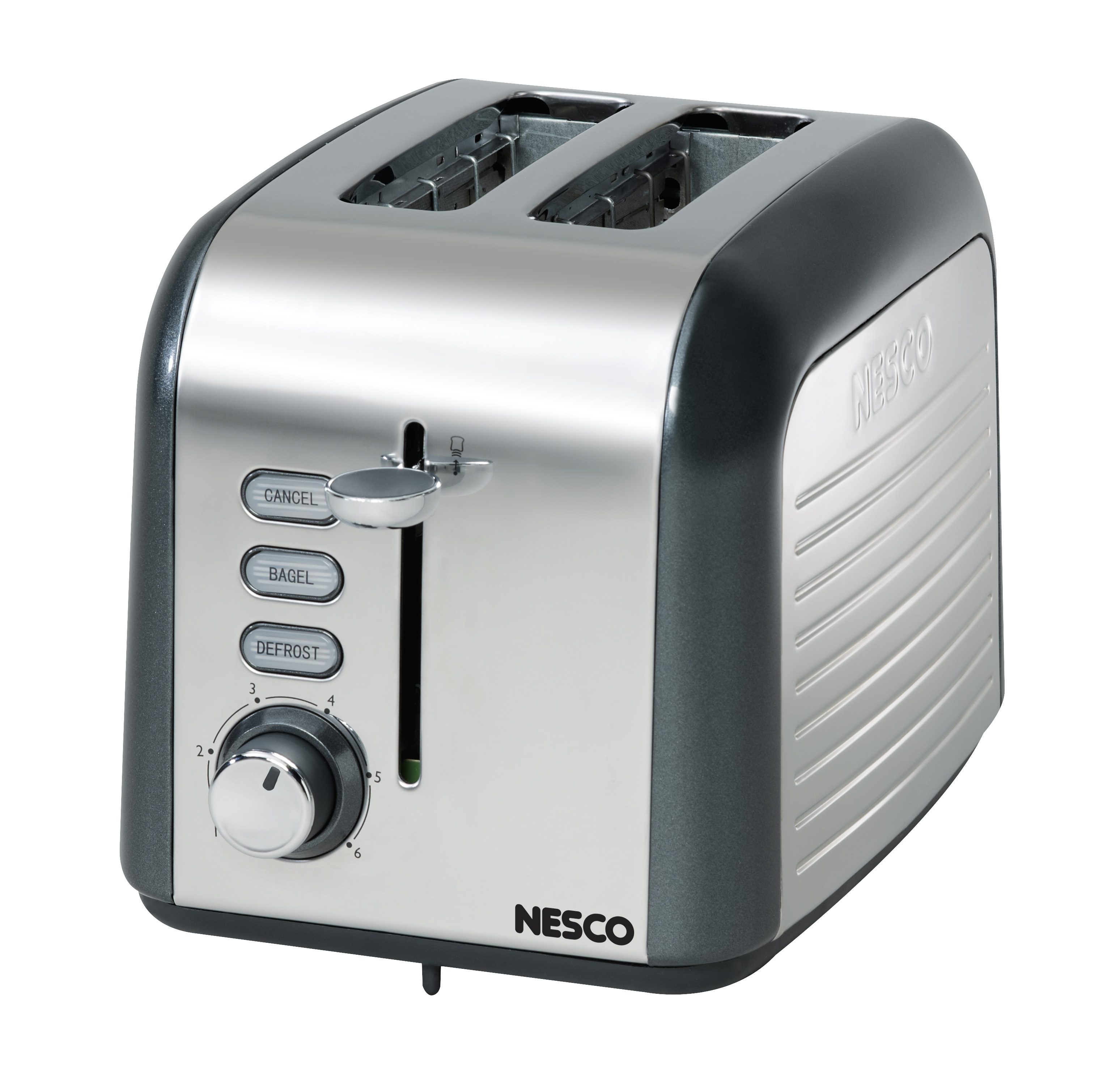 Nesco Slice Toaster Cream, Chrome Gray