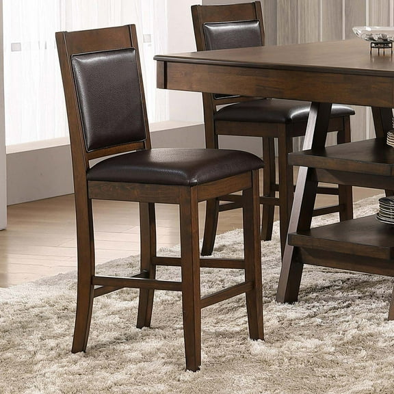 Dining Chairs Dewey Walnut Upholstered Counter Chair (Set of 2),Dining Room Seating