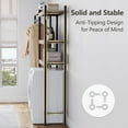 thumbnail image 5 of HOSSLLY 5-Tier Wood Over The Washer and Dryer Storage Shelf- Laundry Room Organization Space Saving Laundry Drying Clothes Racks Heavy Duty Adjustable Height Bathroom Shelf for Home Decor, 5 of 8