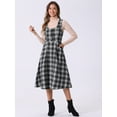 thumbnail image 2 of DARING DIVA Women's Vintage Sleeveless A Line Midi Pinafore Dress S Black, 2 of 6