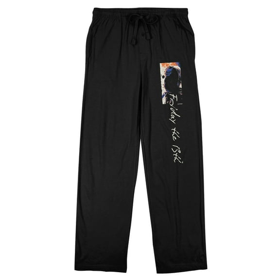 Friday the 13th Jason Voorhees Men's Black Sleep Pajama Pants-Medium