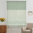 thumbnail image 3 of Sage Green Botanical Sheer Curtains 54 Inches Long, Spring Floral Leaf Light Filering Curtains, Breathable Simi Curtain Privacy Drapes for Kitchen Bathroom Nursery Lightweight Small Window Treatment, 3 of 9