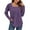Purple, variant on ANYJOIN Womens Long Sleeve Tunic Tops Pleated Square Neck Casual Loose Fit Blouse Shirt