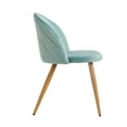 thumbnail image 6 of FurnitureR Velvet Dining Chair Mid-Century Modern Style Accent Chair for Kitchen Living Room Lounge Room, Lake Green 1 PCS, 6 of 9