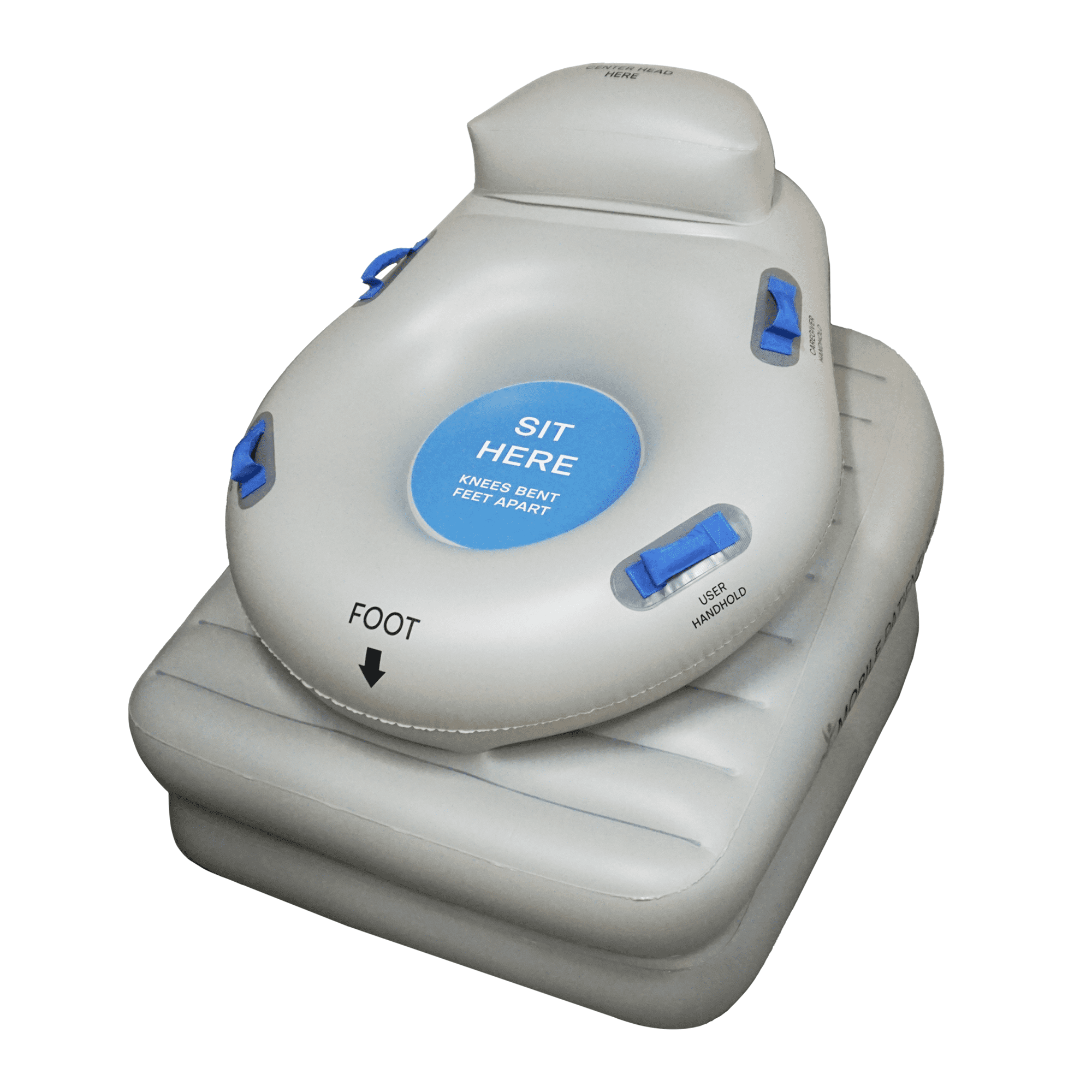 Mobile Patientlift Rectangular Shaped PVC Manual Patient Lift with AirLift, 300 lb Capacity, Gray