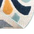 thumbnail image 7 of Unique Loom Belize Outdoor Collection Area Rug - Dangriga (3' 3" Round Blue/Orange), 7 of 7