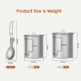 thumbnail image 1 of Ti Camping Cup with Lid 300ml and 200ml Coffee Mug Set with Spork for Camping Hiking Travel, 1 of 5