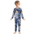 thumbnail image 6 of FORMRS Long Sleeve Top and Pants Pajama Set for Niños 2-Piece Sleepwear, Sizes 18M-8Y, Blue Night Sky, 6 of 6