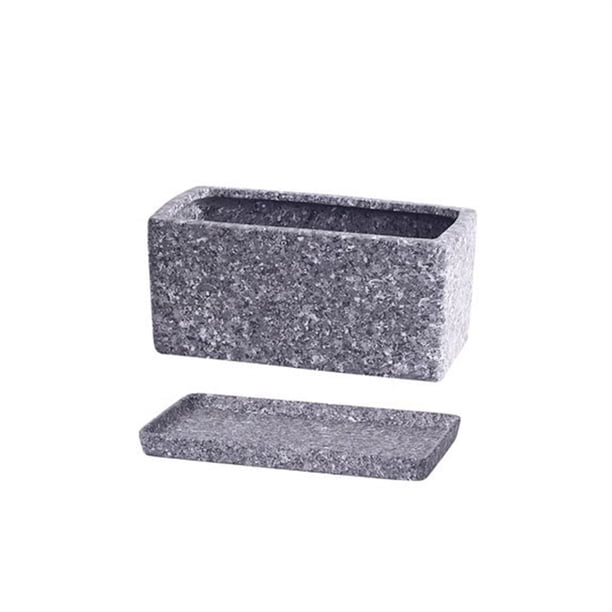 Macetero Rectangular de cerámica con bandeja, artículos for macetas pequeños perforados de escritorio de oficina, verde, Simple, escandinavo, suculento