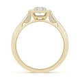 thumbnail image 2 of ANGARA Natural Diamond Cushion Halo Ring with Milgrain in 14K Yellow Gold for Women (Size-4.5mm| Color-H| Clarity-SI2) | April Birthstone, Anniversary, Jewelry Gift for Women | Natural Diamond Ring, 2 of 8