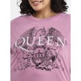 thumbnail image 4 of Terra & Sky Women's Plus Size Queen Graphic Band Tee with Short Sleeves, Sizes 0X-5X, 4 of 5