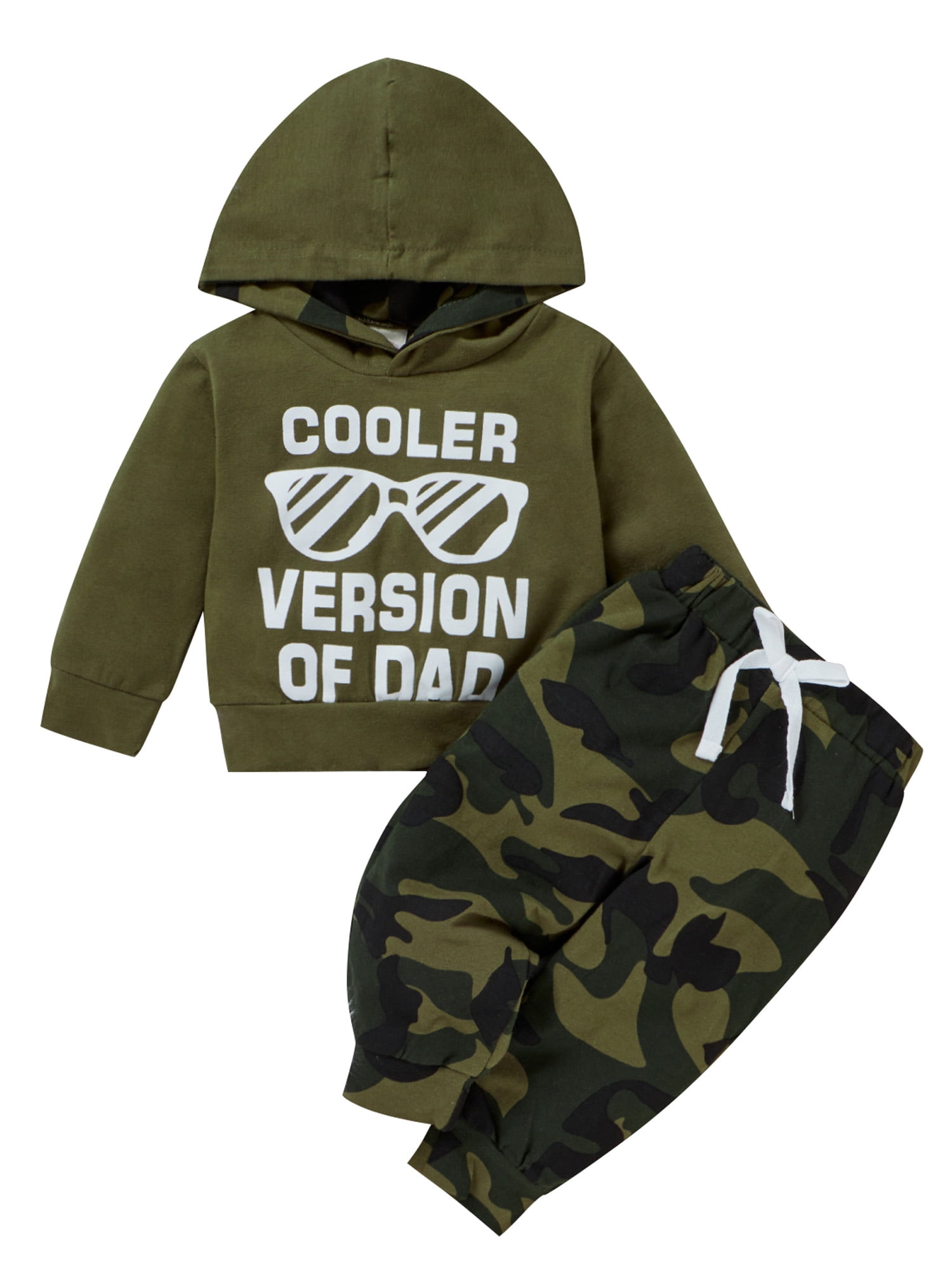 Peyakidsaa Toddler Infant Baby Boy Camouflage Long Sleeve Hoodie Tops Sweatsuit Pants Outfit Set