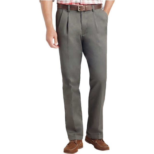 Pantalones chinos IZOD casuales para hombre Gris 32W x 30L Chino